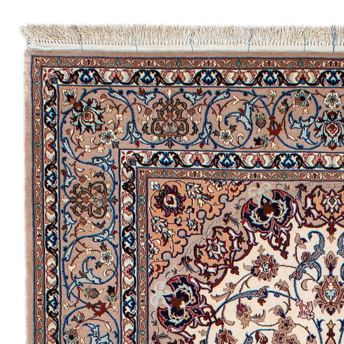 Silketæppe - Ghom Silk - Premium - 202 x 128 cm - beige