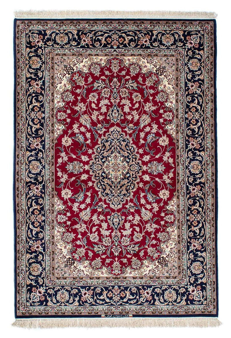 Silketæppe - Ghom Silk - Premium - 200 x 130 cm - rød