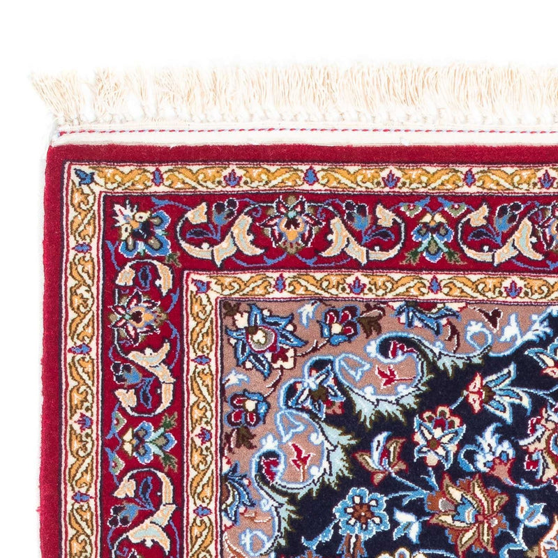 Persisk tæppe - Isfahan - Premium - 104 x 72 cm - mørkeblå