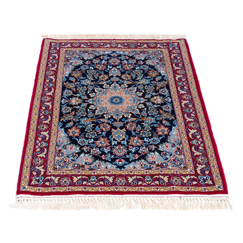 Persisk tæppe - Isfahan - Premium - 104 x 72 cm - mørkeblå