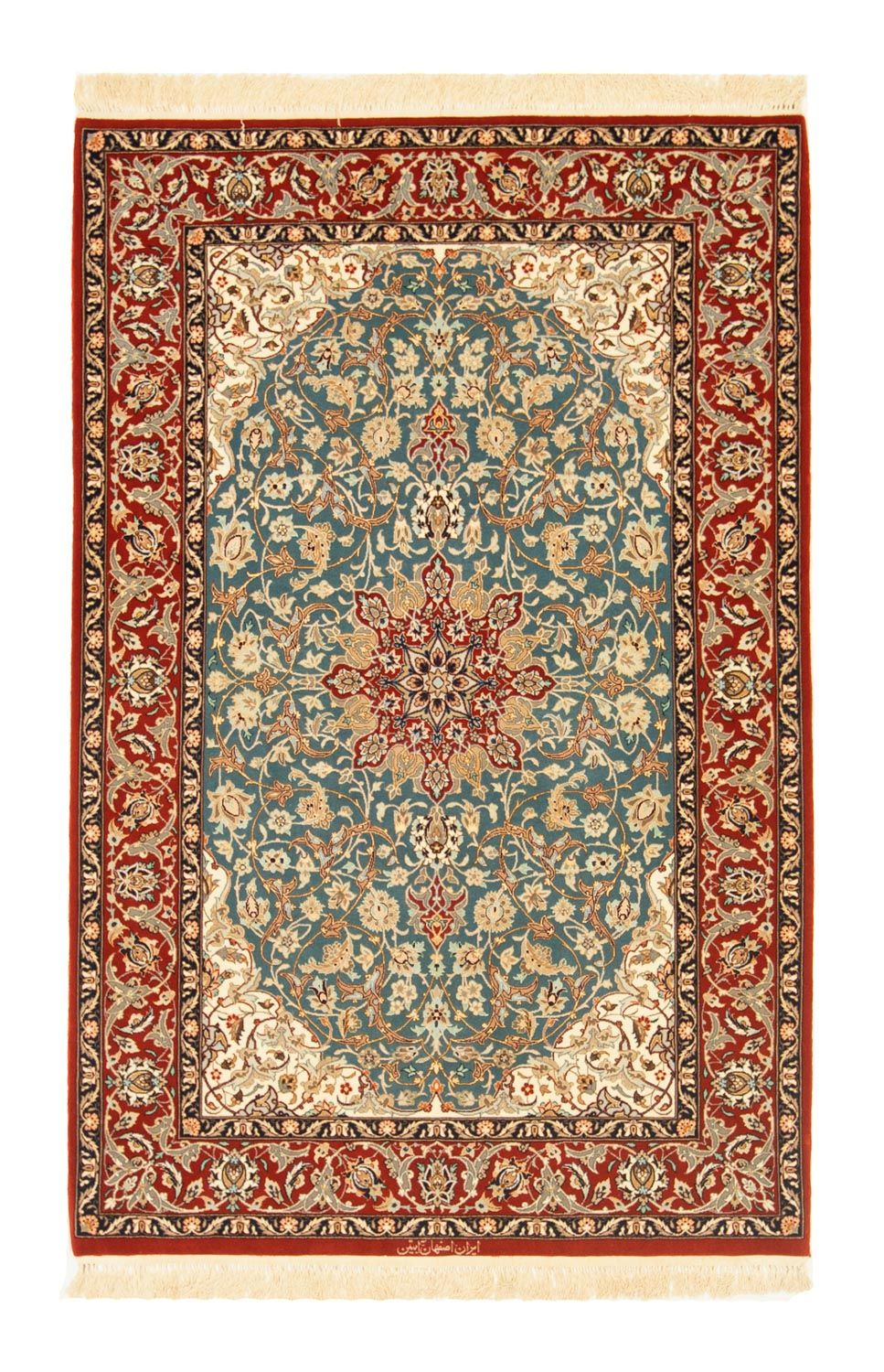Persisk tæppe - Isfahan - Premium - 162 x 106 cm - rød