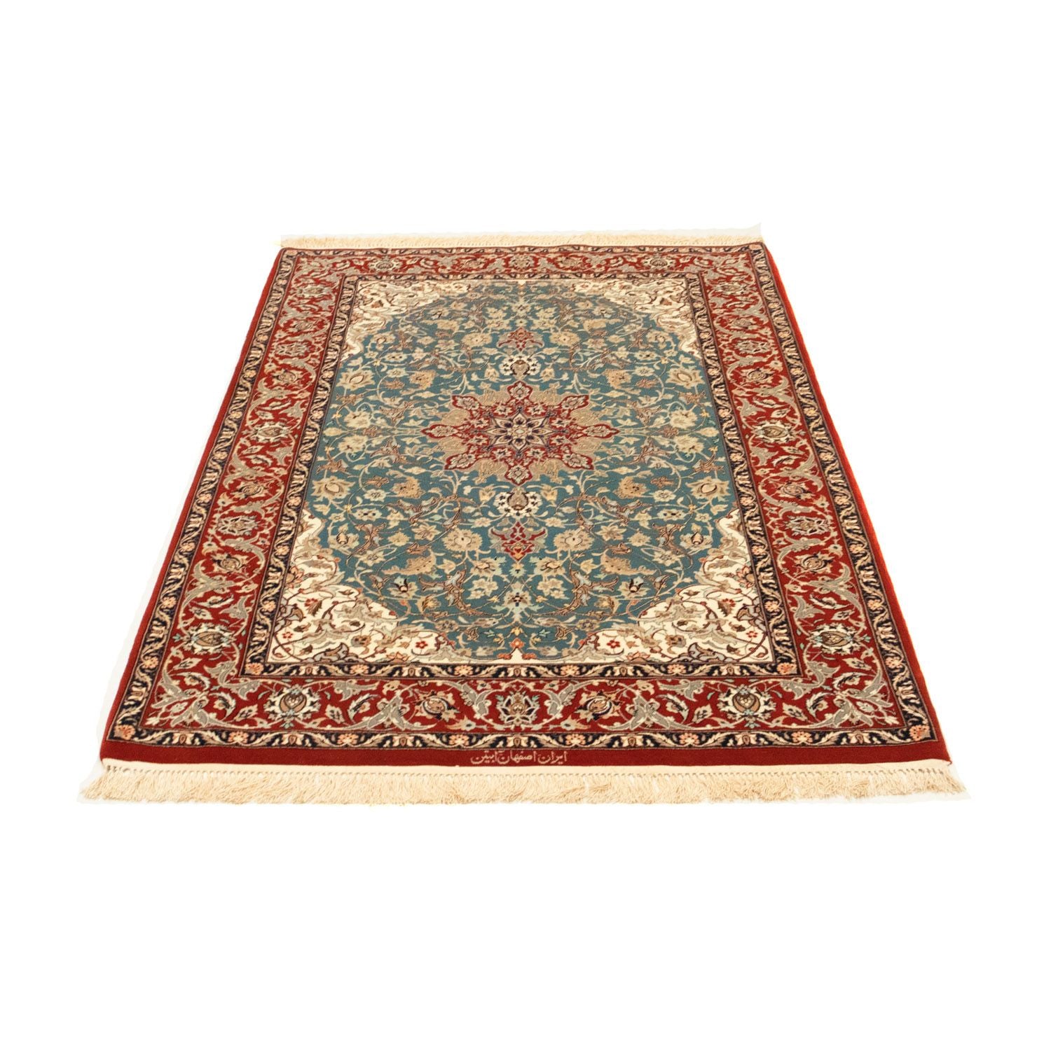 Persisk tæppe - Isfahan - Premium - 162 x 106 cm - rød