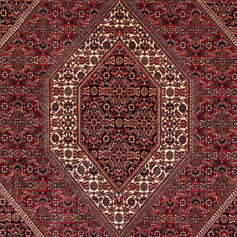 Persisk tæppe - Bijar firkantet  - 152 x 148 cm - mørkerød
