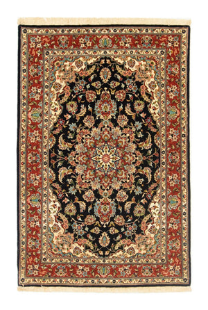 Persisk tæppe - Ghom - 152 x 103 cm - sort