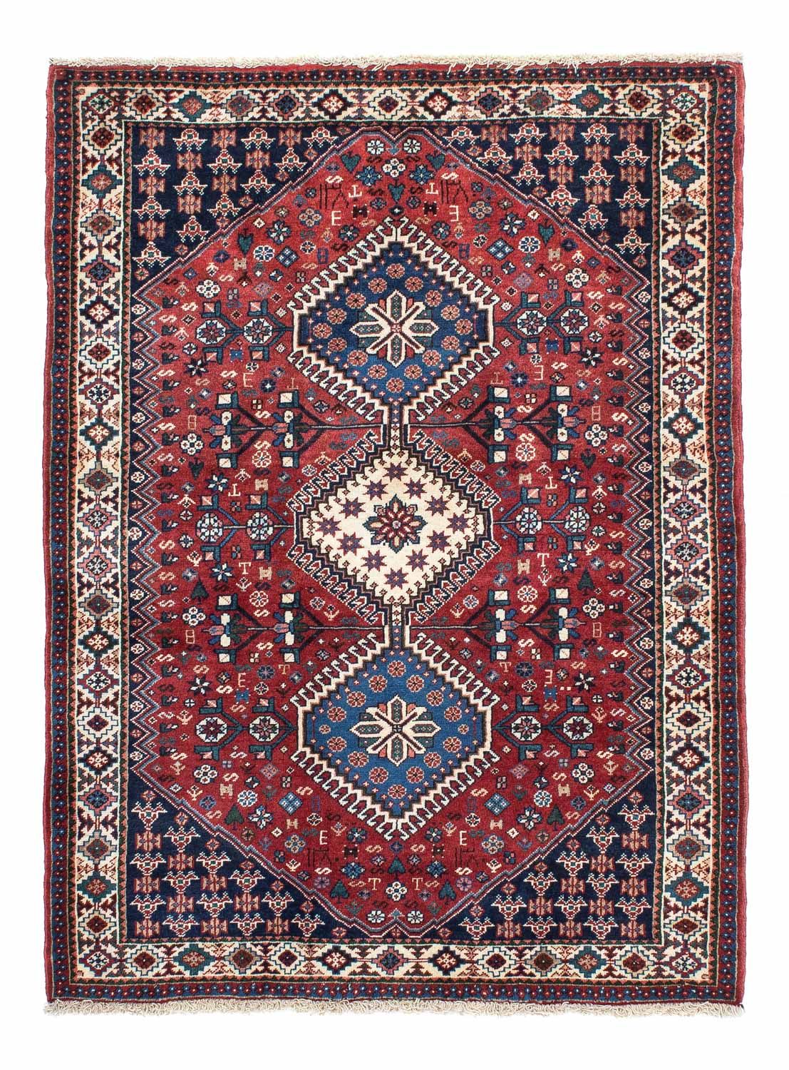Persisk tæppe - Nomadisk - 147 x 102 cm - mørkerød