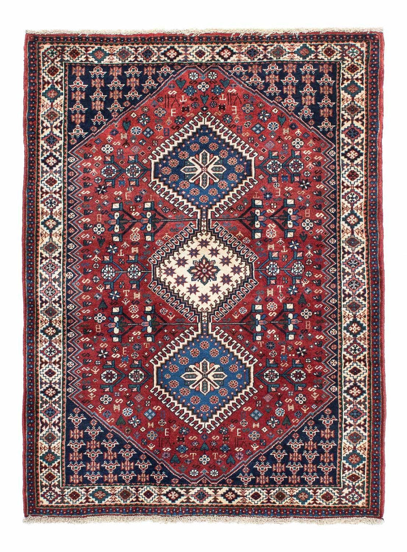 Persisk tæppe - Nomadisk - 147 x 102 cm - mørkerød