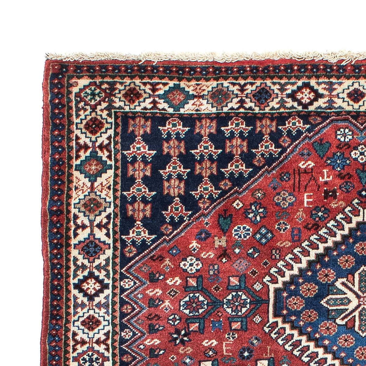 Persisk tæppe - Nomadisk - 147 x 102 cm - mørkerød