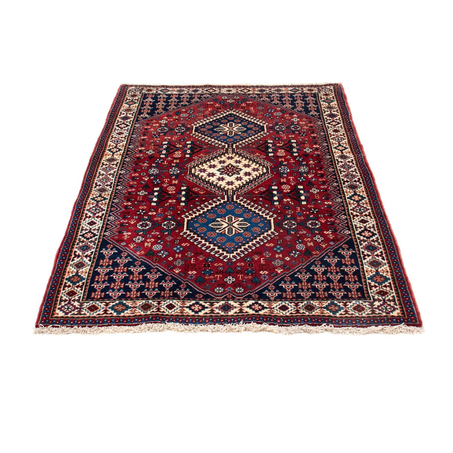 Persisk tæppe - Nomadisk - 147 x 102 cm - mørkerød