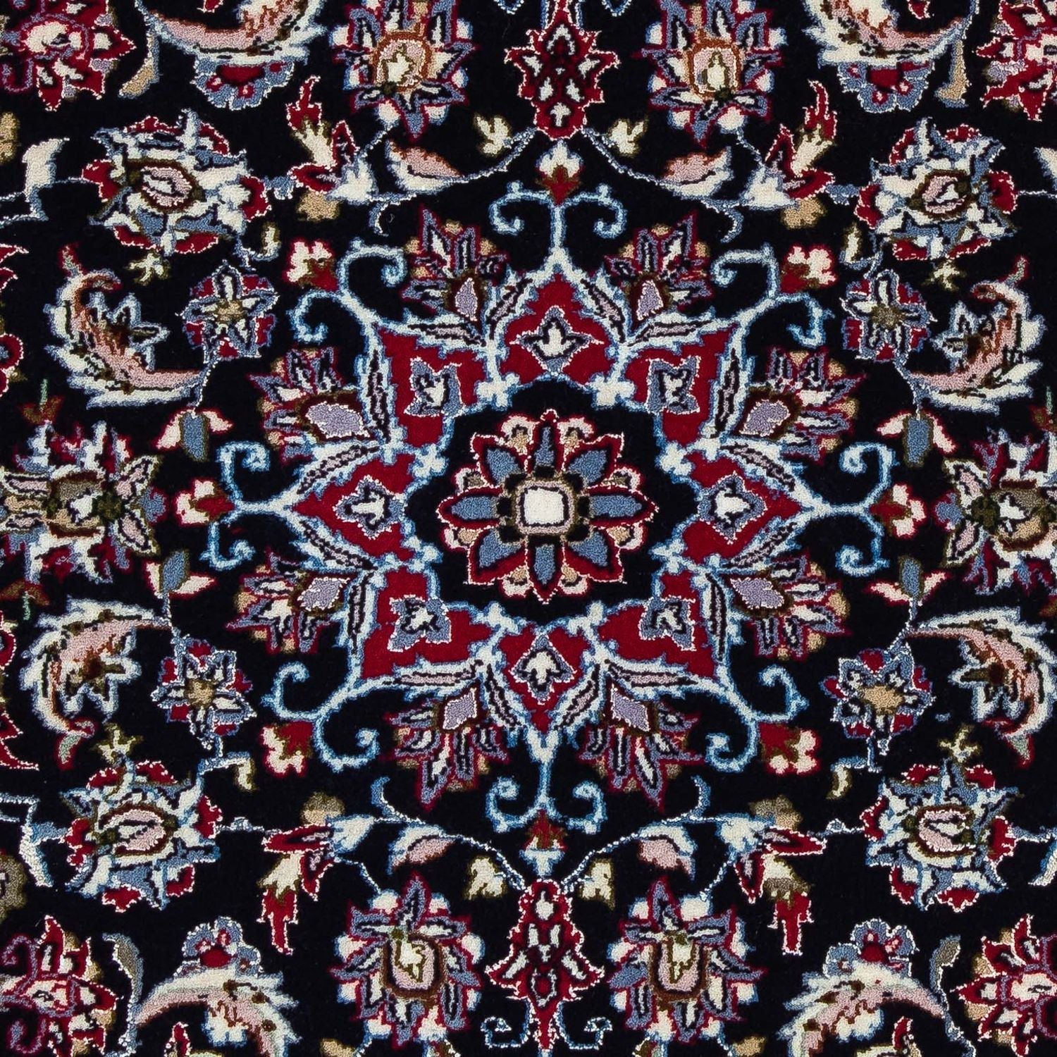 Persisk tæppe - Isfahan - Premium - 108 x 72 cm - mørkerød