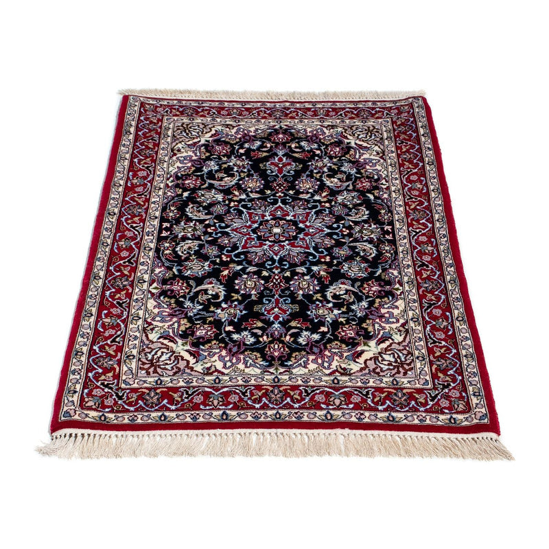 Persisk tæppe - Isfahan - Premium - 108 x 72 cm - mørkerød