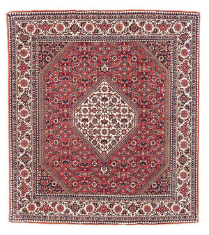 Persisk tæppe - Bijar firkantet  - 115 x 101 cm - rød