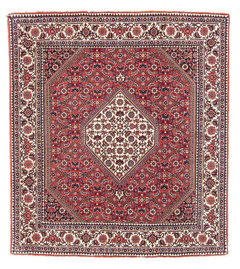 Persisk tæppe - Bijar firkantet  - 115 x 101 cm - rød