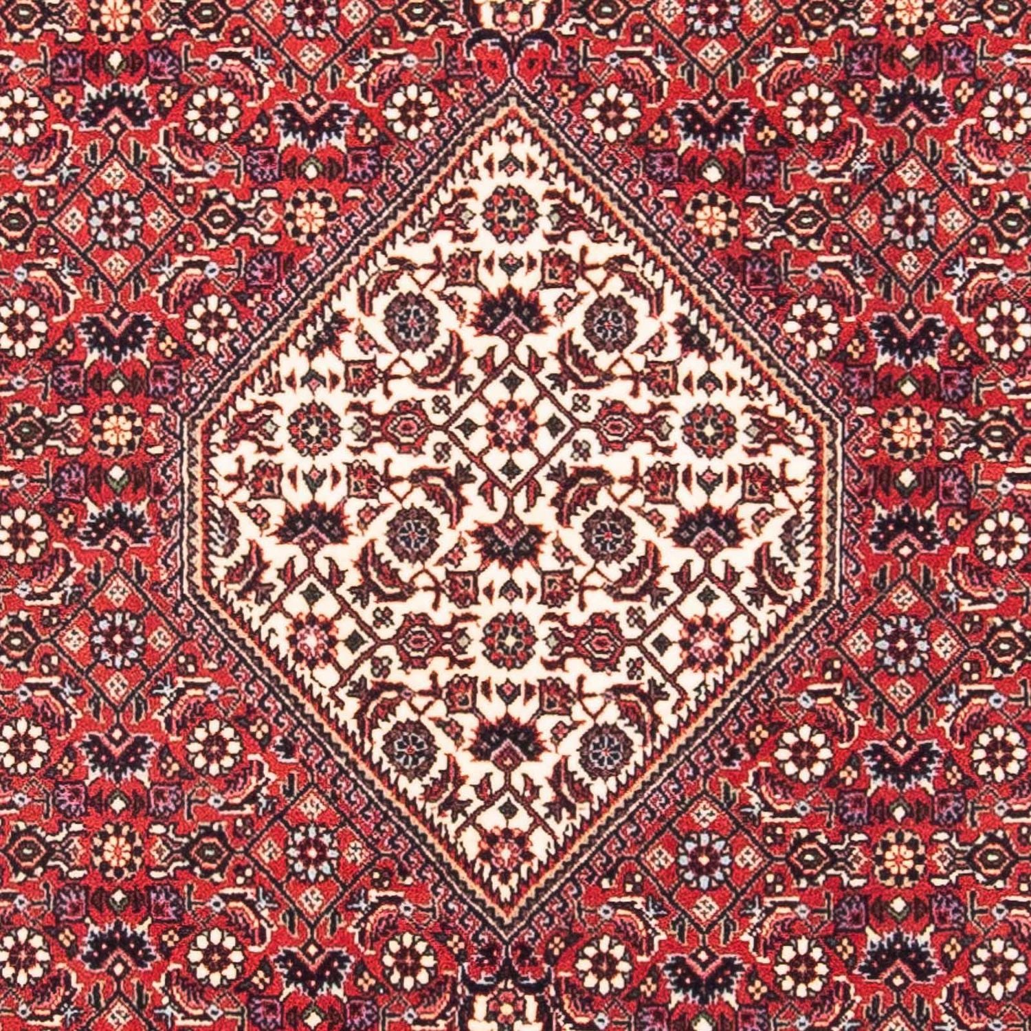 Persisk tæppe - Bijar firkantet  - 115 x 101 cm - rød