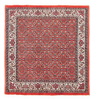 Persisk tæppe - Bijar firkantet  - 98 x 97 cm - rød