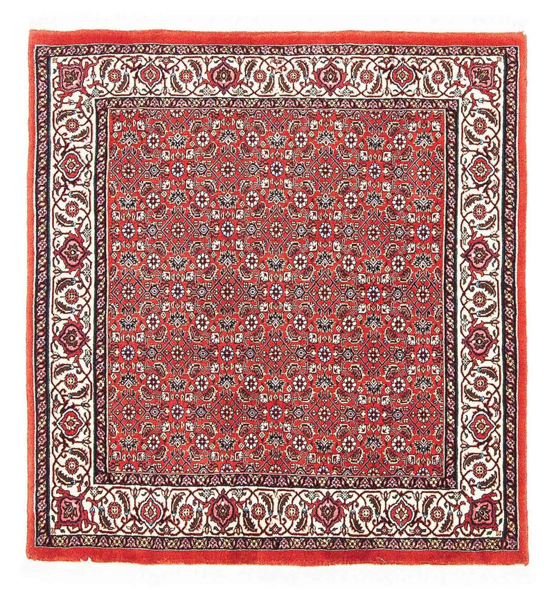 Persisk tæppe - Bijar firkantet  - 98 x 97 cm - rød