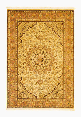 Persisk tæppe - Tabriz - Royal - 150 x 105 cm - beige