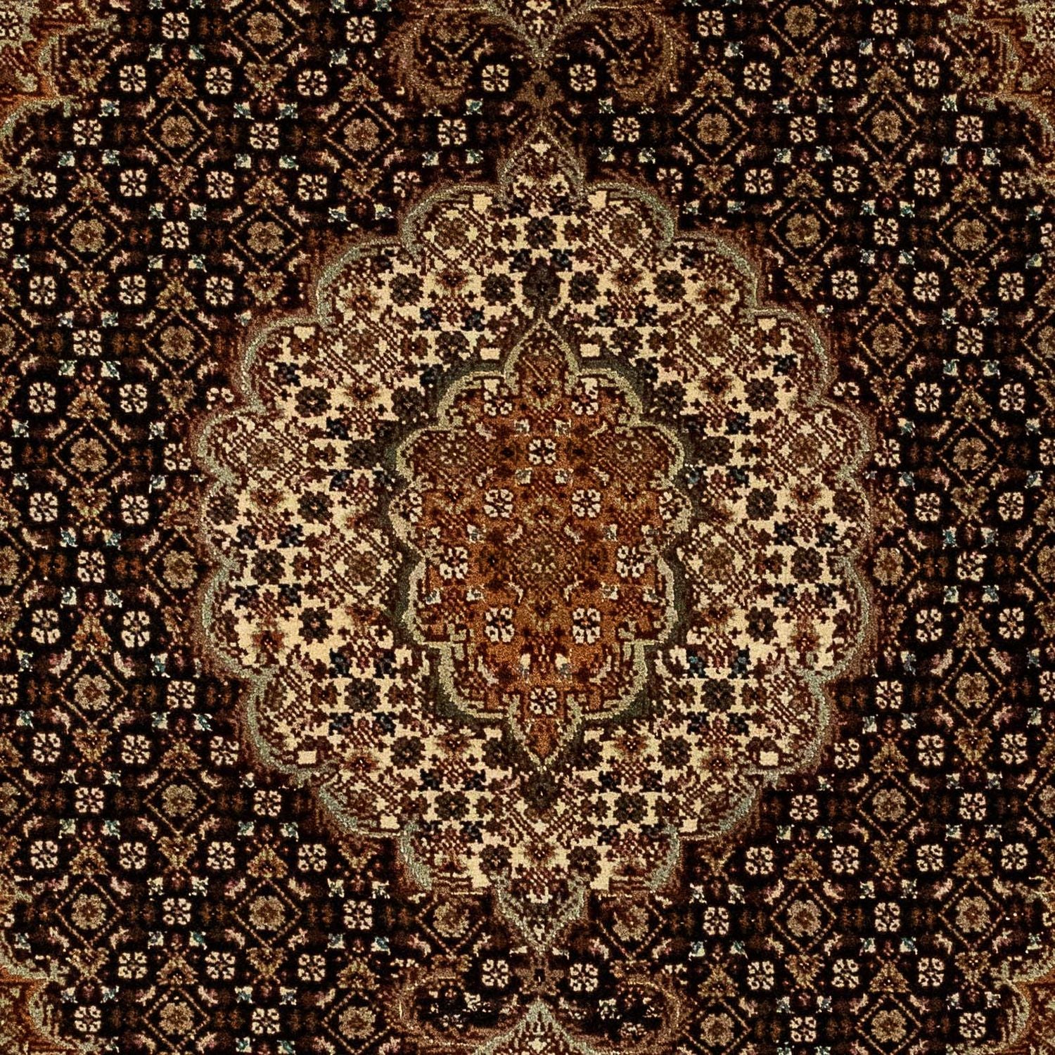 Persisk tæppe - Tabriz - Royal - 114 x 83 cm - mørkeblå