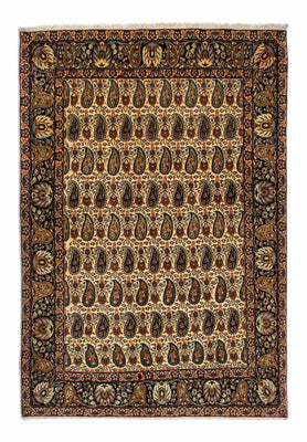 Silketæppe - Ghom Silk - Premium - 195 x 135 cm - lys beige