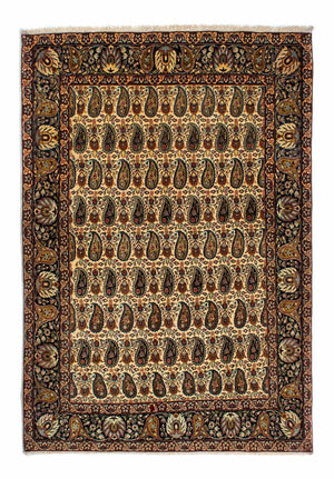 Silketæppe - Ghom Silk - Premium - 195 x 135 cm - lys beige