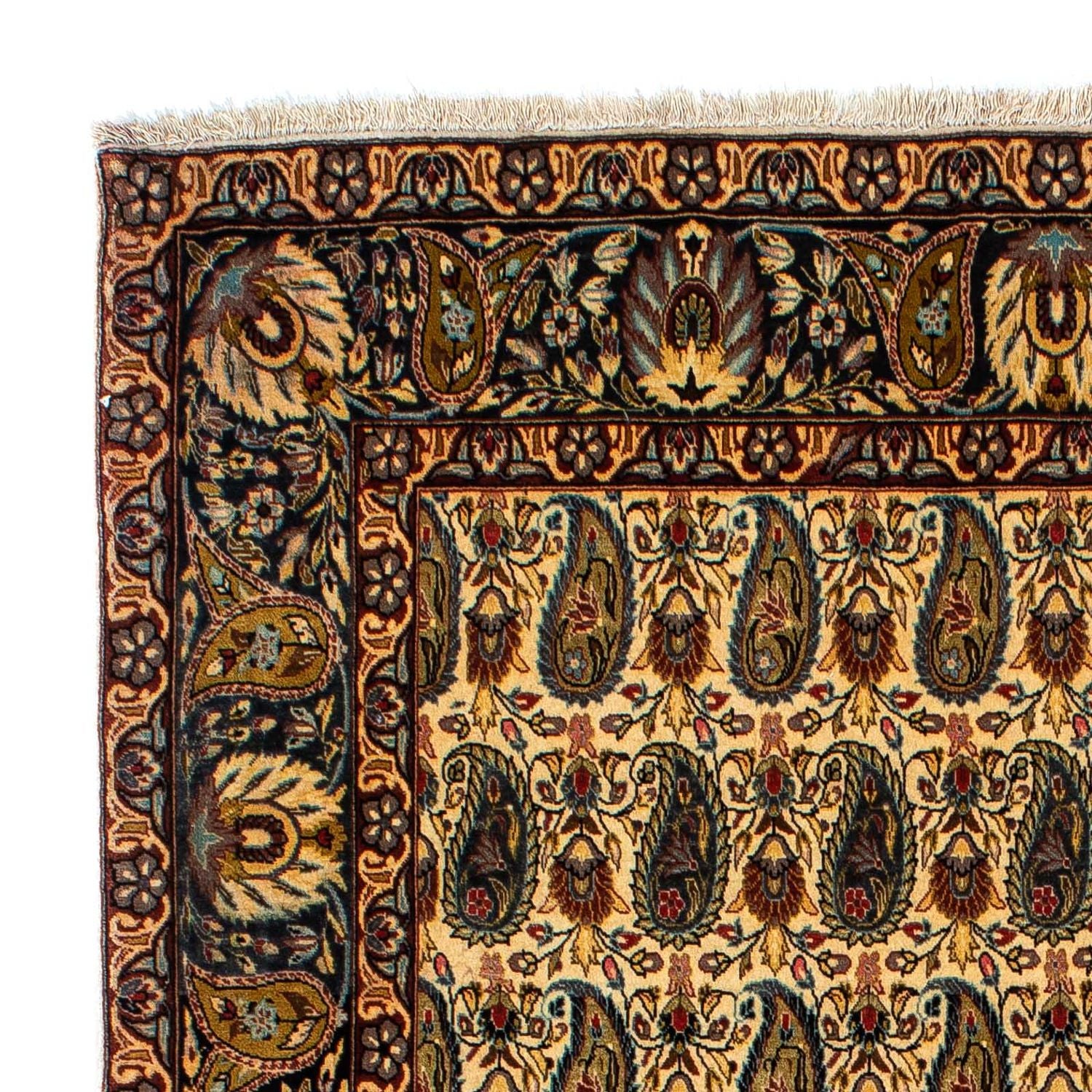 Silketæppe - Ghom Silk - Premium - 195 x 135 cm - lys beige