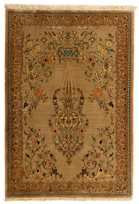 Persisk tæppe - Tabriz - Royal - 107 x 79 cm - brun