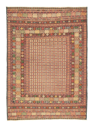 Kelim-tæppe - orientalsk - 179 x 129 cm - flerfarvet