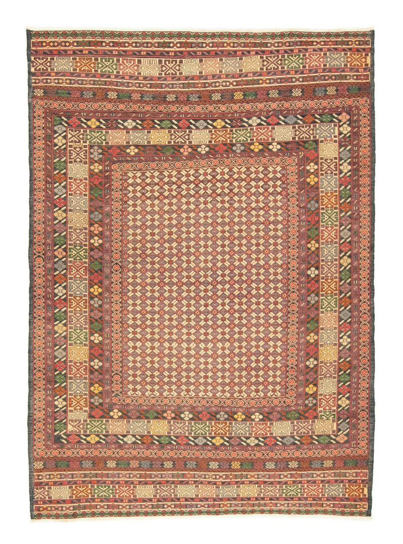 Kelim-tæppe - orientalsk - 179 x 129 cm - flerfarvet