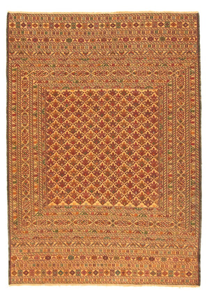 Kelim-tæppe - orientalsk - 189 x 143 cm - flerfarvet
