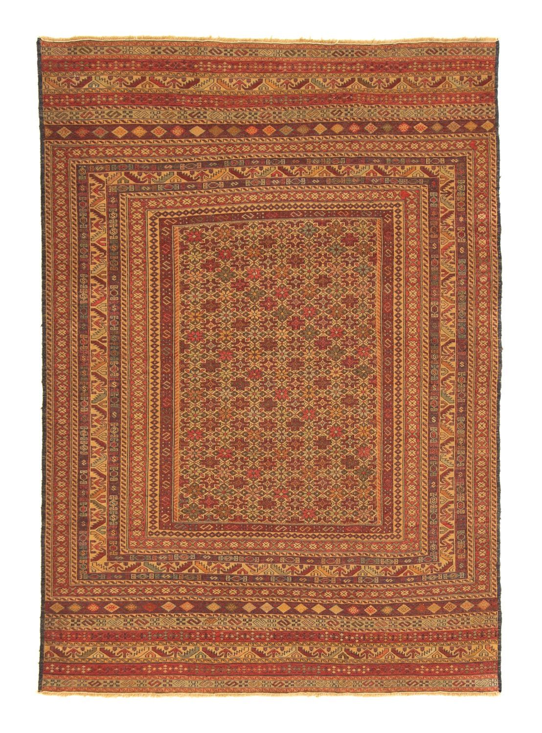 Kelim-tæppe - orientalsk - 173 x 127 cm - flerfarvet