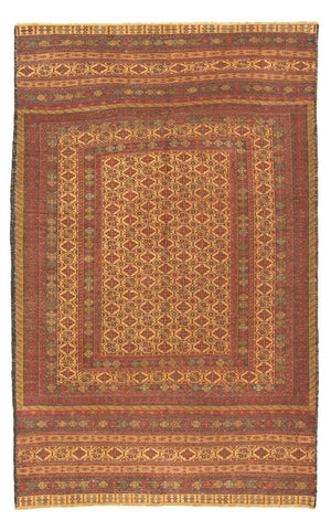 Kelim-tæppe - orientalsk - 199 x 130 cm - flerfarvet