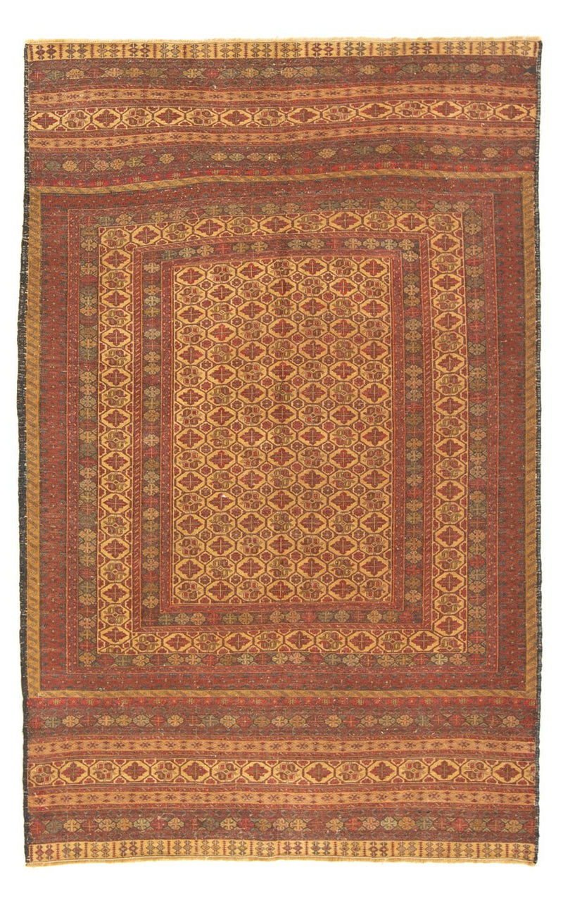 Kelim-tæppe - orientalsk - 199 x 130 cm - flerfarvet