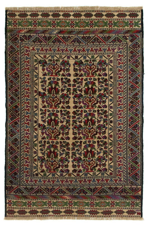Kelim-tæppe - orientalsk - 147 x 96 cm - flerfarvet