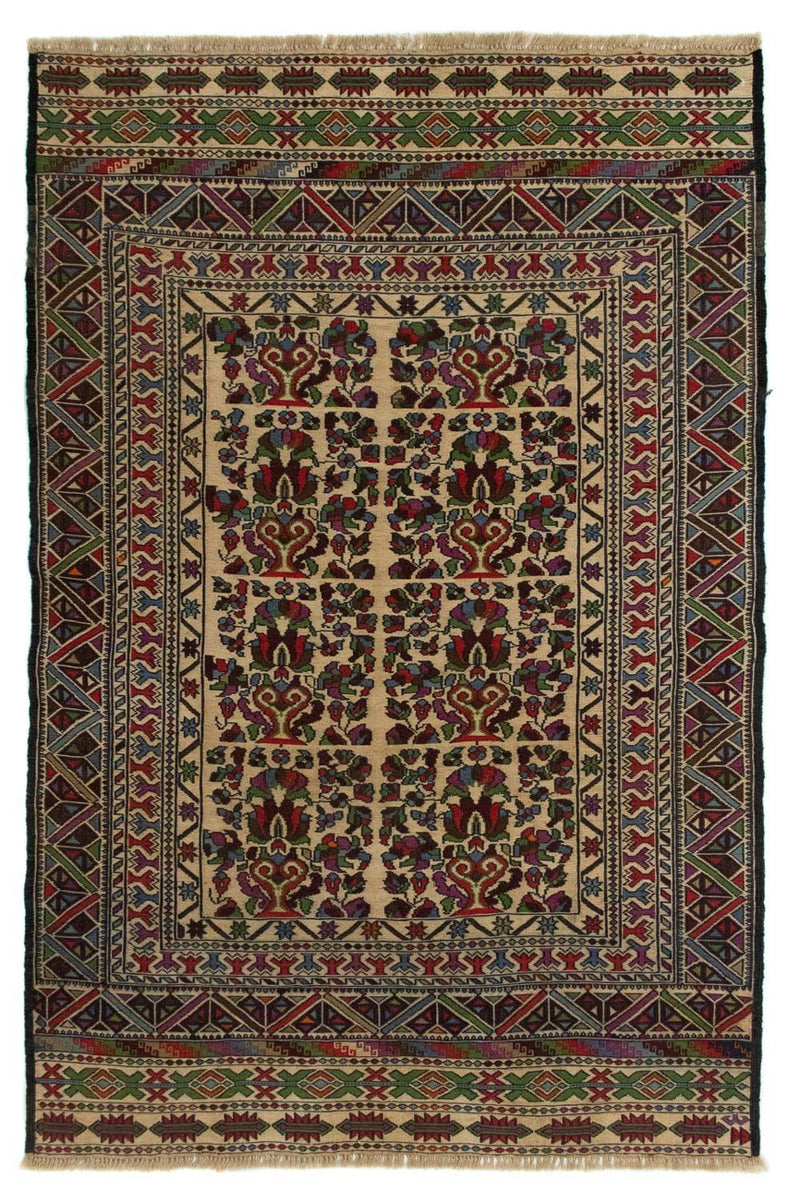 Kelim-tæppe - orientalsk - 147 x 96 cm - flerfarvet