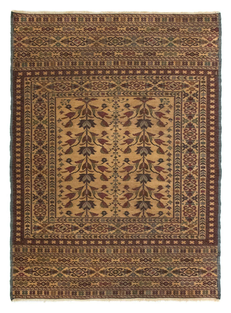 Kelim-tæppe - orientalsk - 132 x 94 cm - flerfarvet