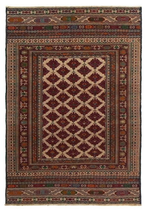 Kelim-tæppe - orientalsk - 142 x 97 cm - flerfarvet