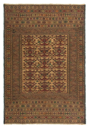 Kelim-tæppe - orientalsk - 140 x 92 cm - flerfarvet
