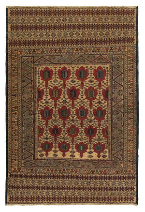 Kelim-tæppe - orientalsk - 138 x 94 cm - flerfarvet