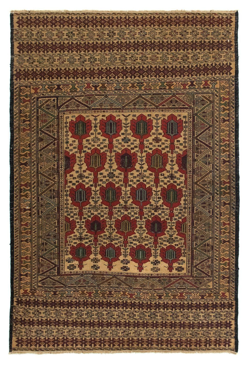 Kelim-tæppe - orientalsk - 138 x 94 cm - flerfarvet