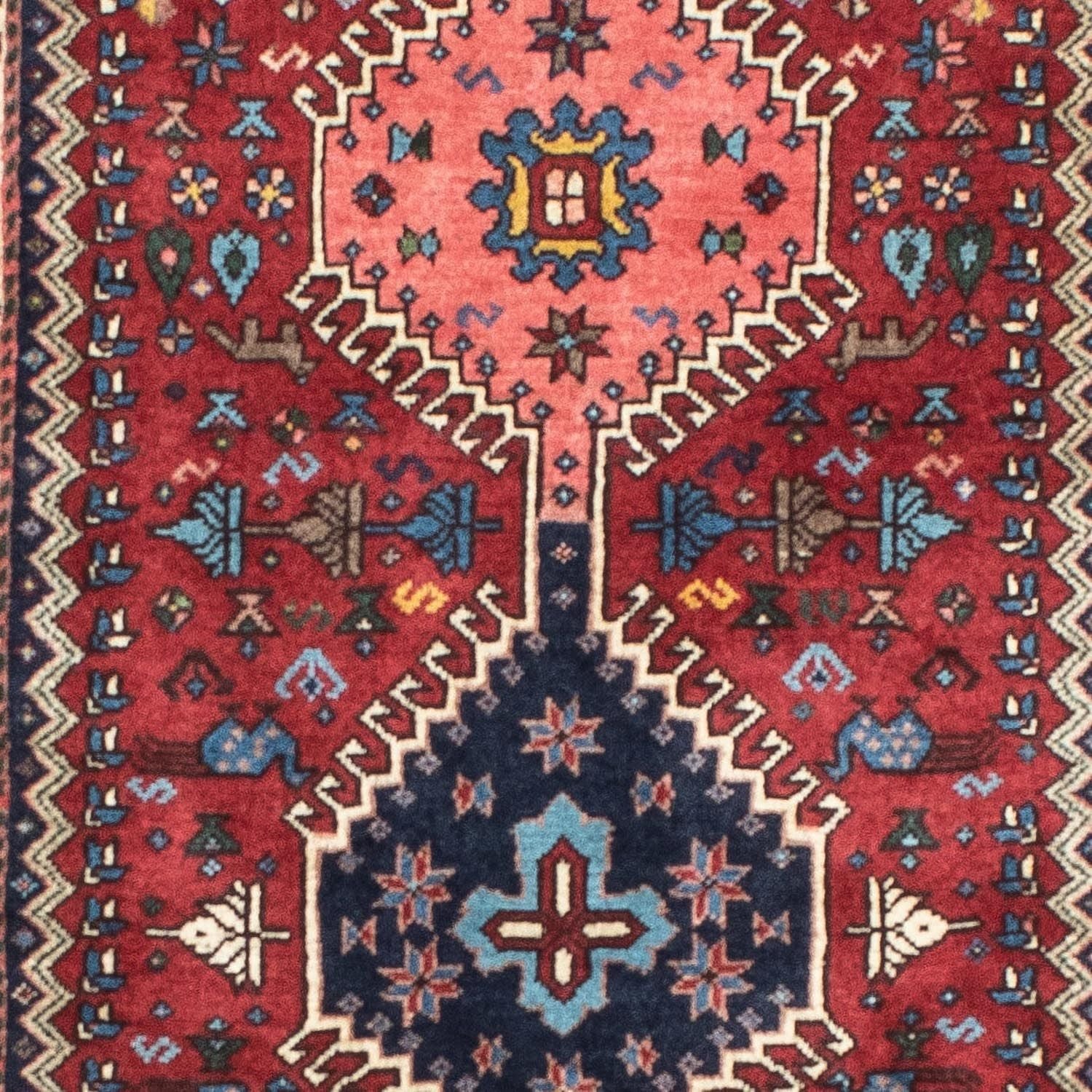 Løber Persisk tæppe - Nomadisk - 197 x 80 cm - mørkerød