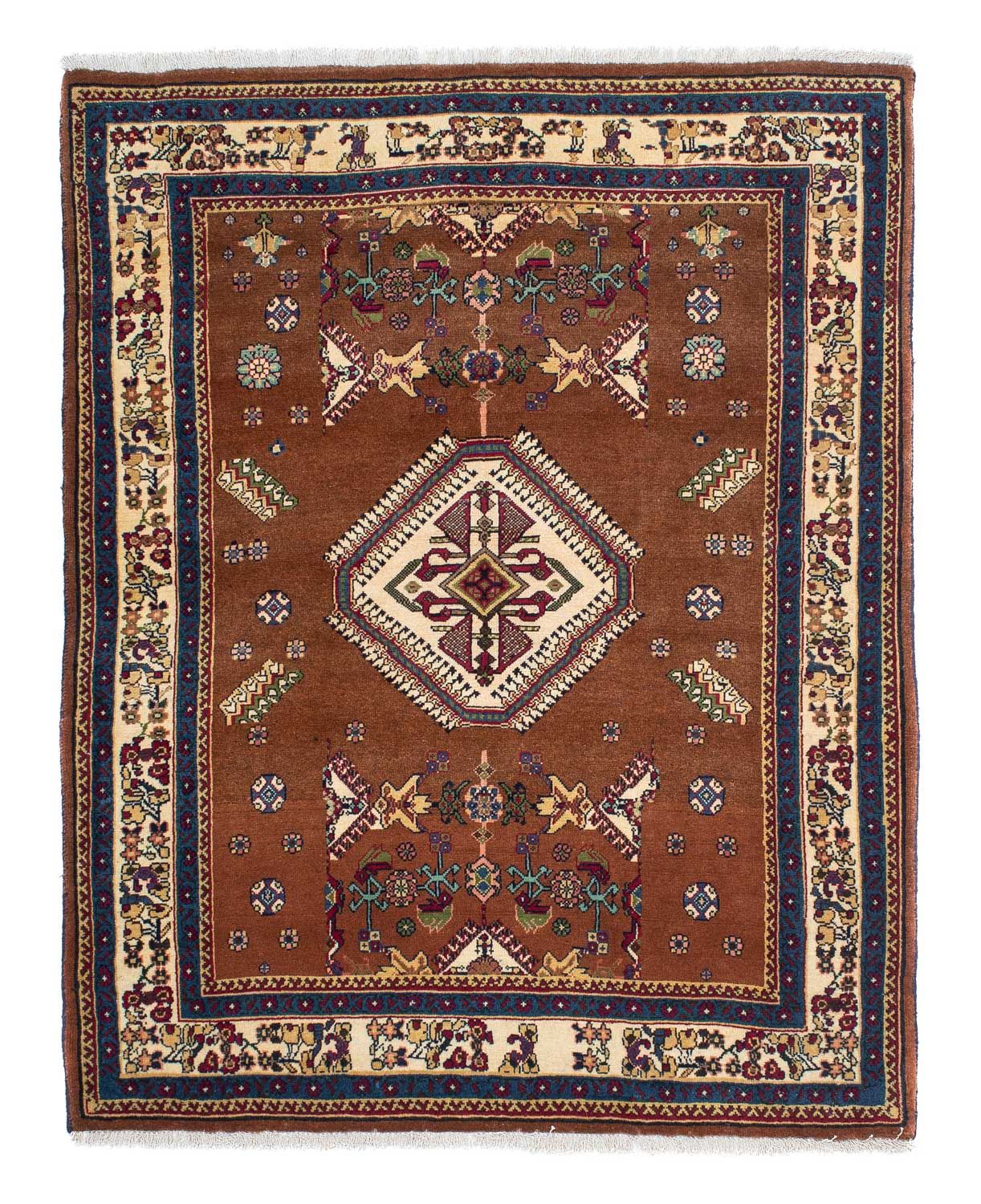 Persisk tæppe - Nomadisk - 158 x 120 cm - brun