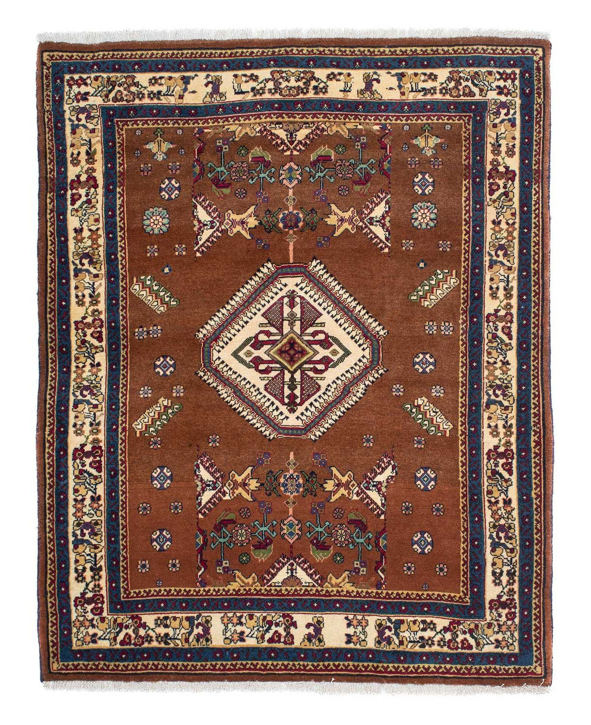 Persisk tæppe - Nomadisk - 158 x 120 cm - brun
