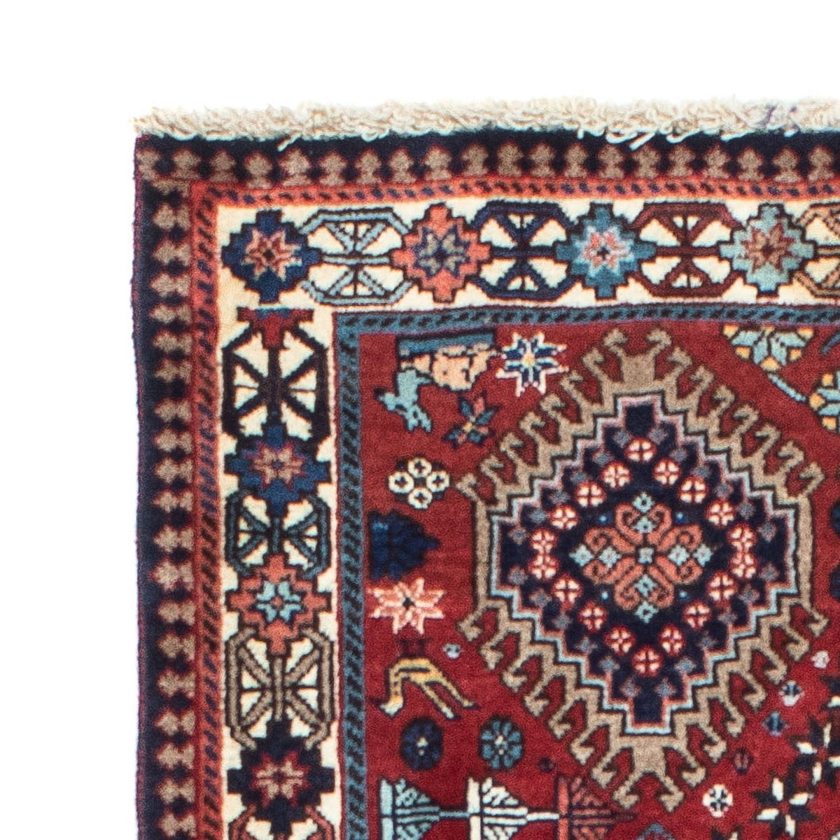 Løber Persisk tæppe - Nomadisk - 195 x 80 cm - mørkerød