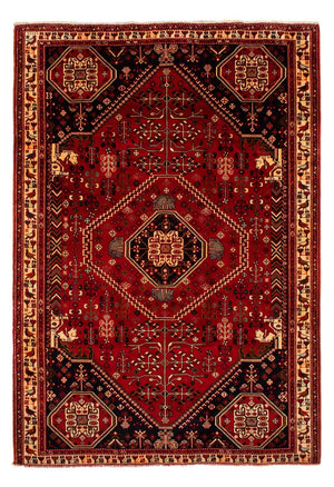 Persisk tæppe - Nomadisk - 291 x 210 cm - mørkerød
