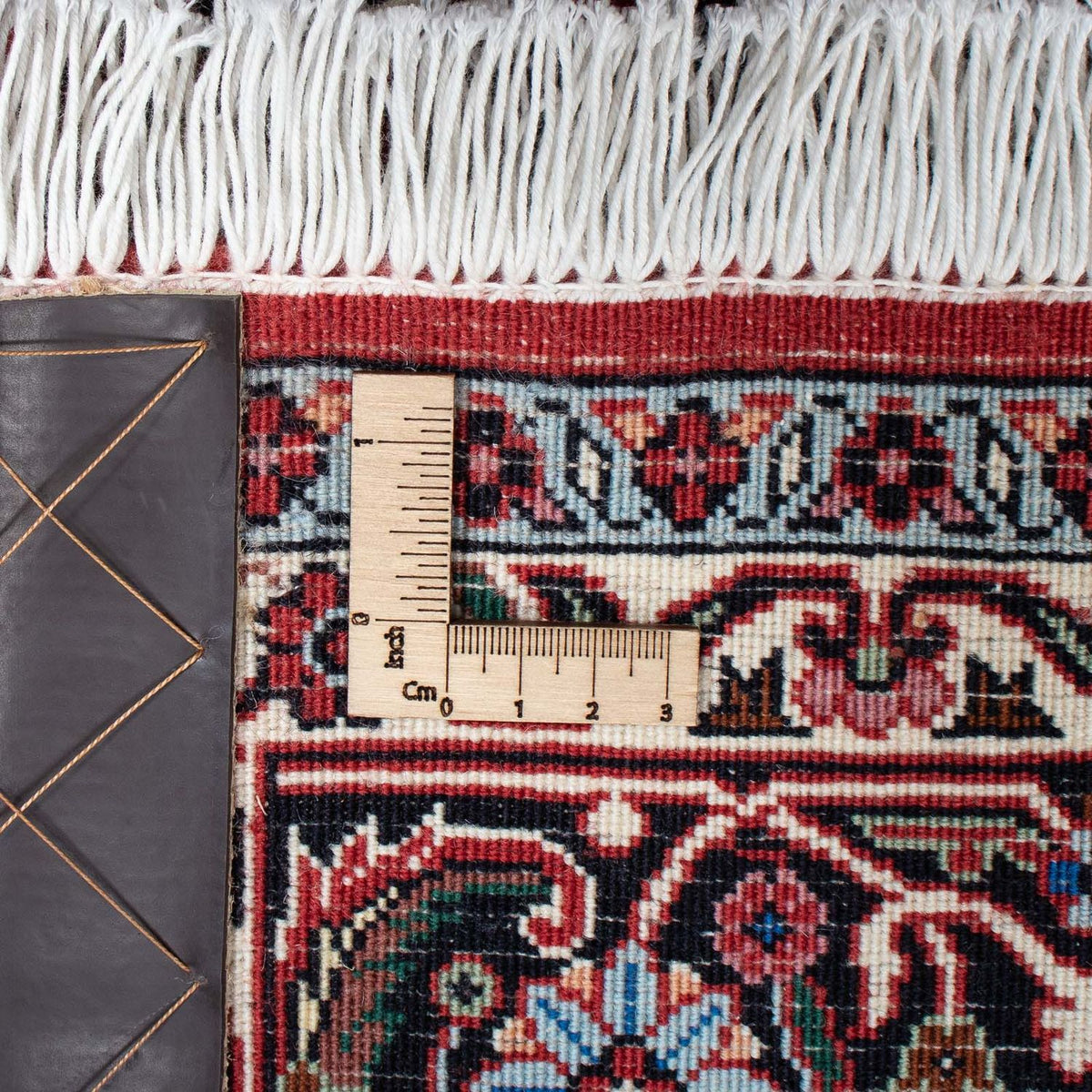 Persisk tæppe - Bijar - 214 x 133 cm - mørkerød