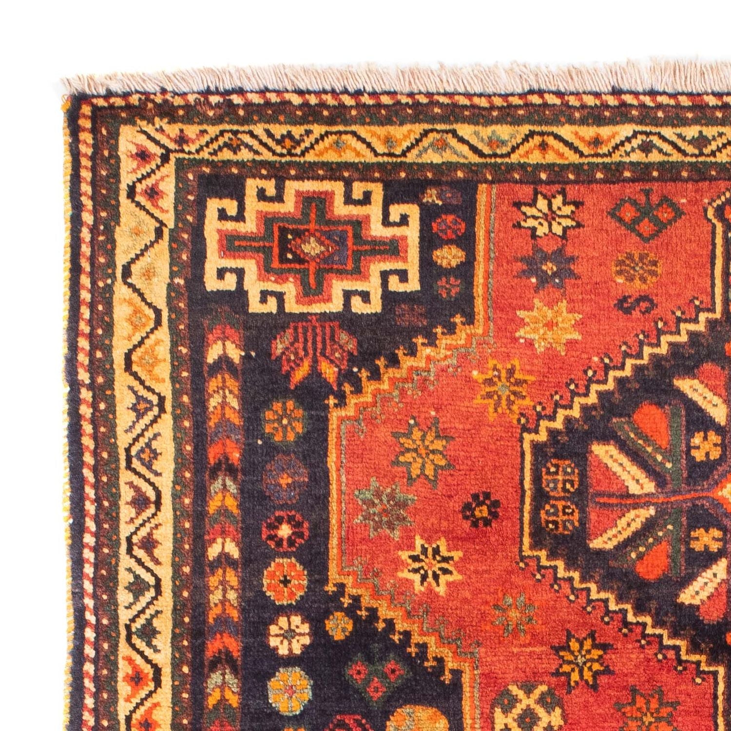 Persisk tæppe - Nomadisk - 170 x 116 cm - mørkerød