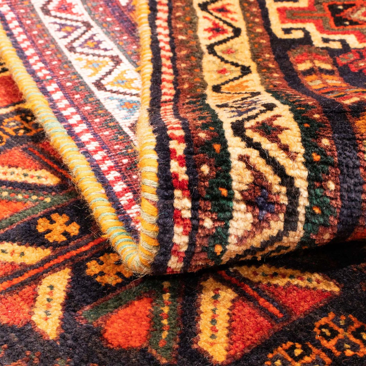 Persisk tæppe - Nomadisk - 170 x 116 cm - mørkerød