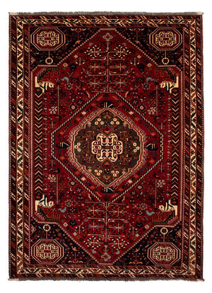 Persisk tæppe - Nomadisk - 293 x 211 cm - mørkerød