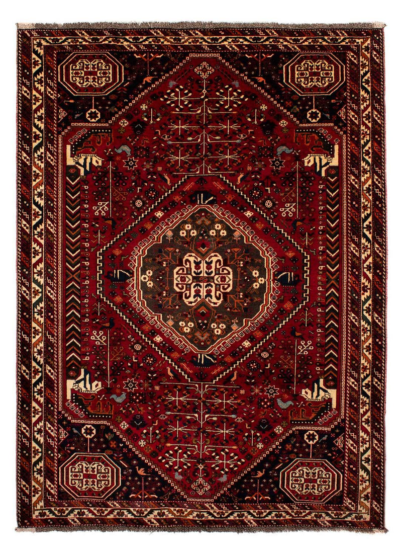 Persisk tæppe - Nomadisk - 293 x 211 cm - mørkerød