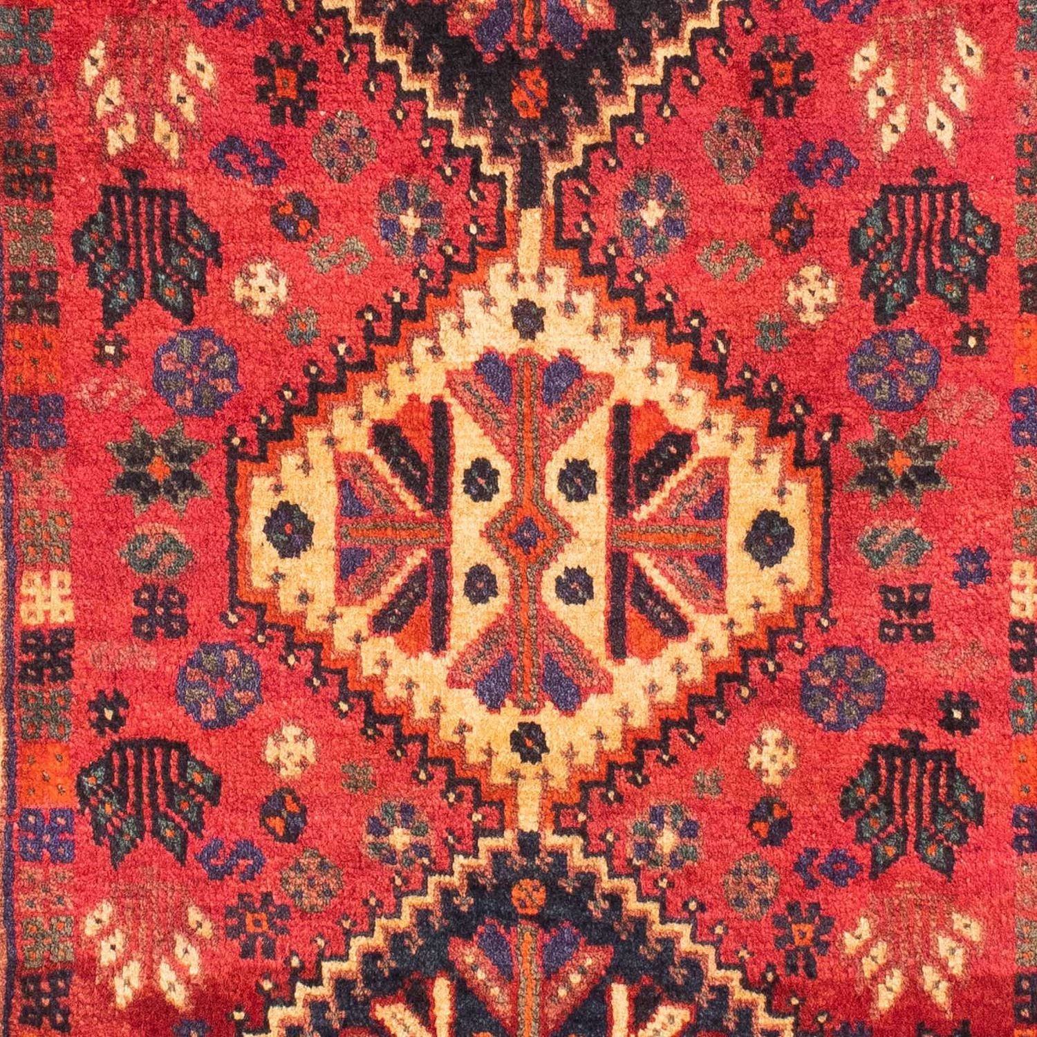 Persisk tæppe - Nomadisk - 163 x 118 cm - mørkerød