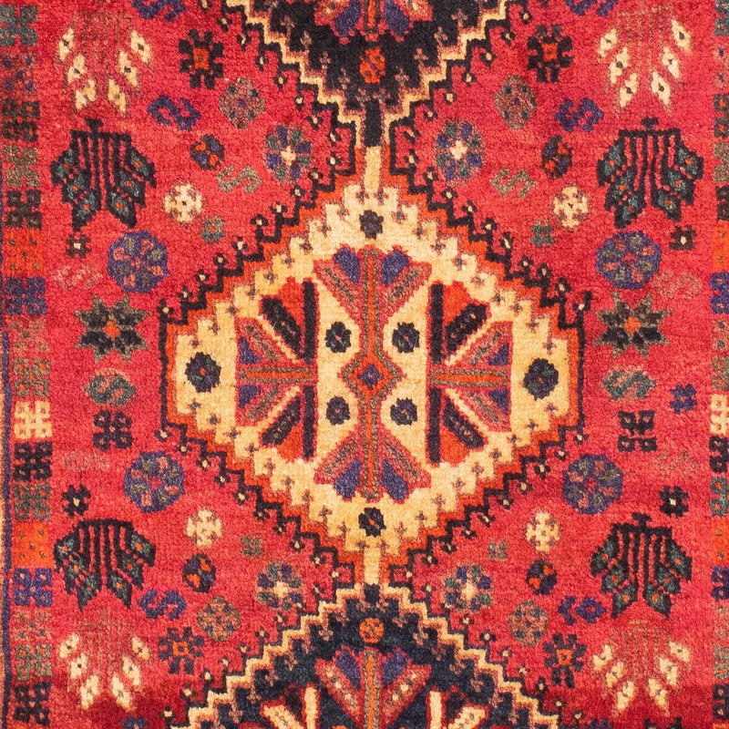 Persisk tæppe - Nomadisk - 163 x 118 cm - mørkerød